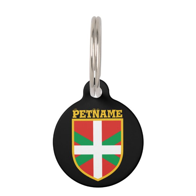 Basque Flag Pet Tag (Front)