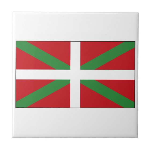 Basque Flag Spain Ceramic Tile (Front)