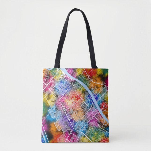 Basrah Iraq City Map Tote Bag (Front)