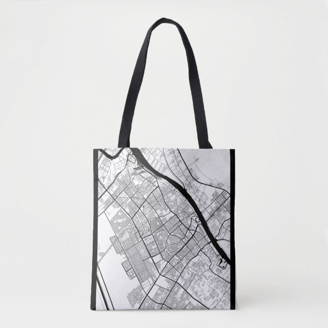 Basrah Iraq Map Tote Bag (Front)
