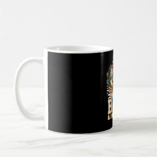 Bass & bad decisions racoon fishing beer coffee mug