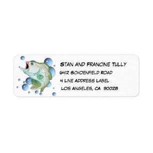 Bass and Bubbles Return Address Label