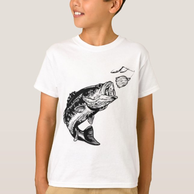 Bass attacking spinnerbait T-Shirt (Front)