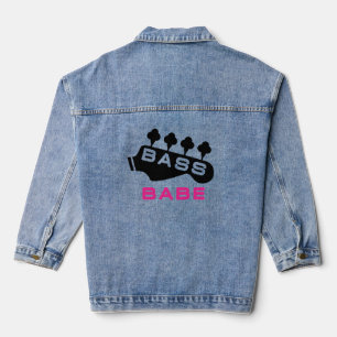 Bass Babe Gift For Bassist Denim Jacket