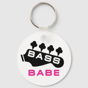 Bass Babe Gift For Bassist Key Ring