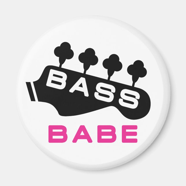 Bass Babe Gift For Bassist Magnet (Front)
