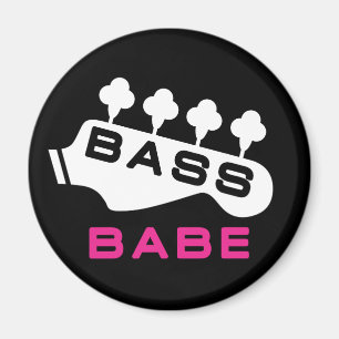 Bass Babe Gift For Bassiste Girl Magnet
