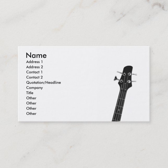 Bass Business Card (Front)