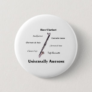 Bass Clarinet 6 Cm Round Badge