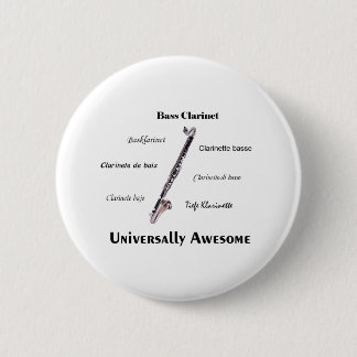 Bass Clarinet 6 Cm Round Badge