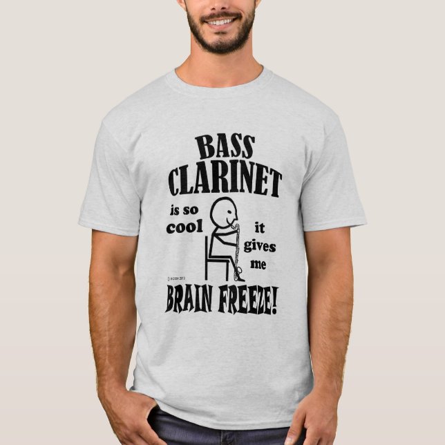 Bass Clarinet, Brain Freeze T-Shirt (Front)