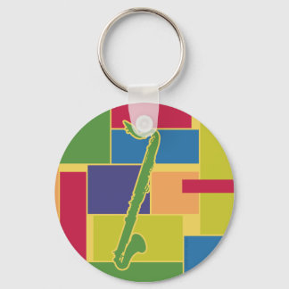 Bass Clarinet Colorblocks Keychain