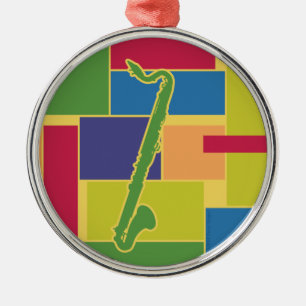 Bass Clarinet Colorblocks Ornament