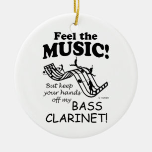 Bass Clarinet Feel The Music Ceramic Tree Decoration