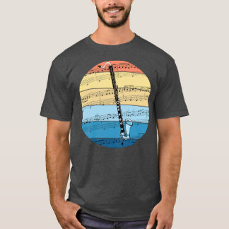 Bass Clarinet Music Notation Clarinetist Woodwind  T-Shirt