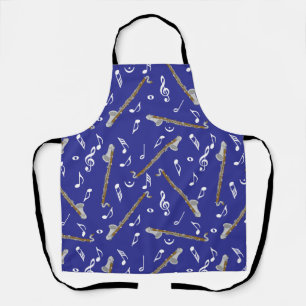 Bass Clarinet Music Note Pattern Apron