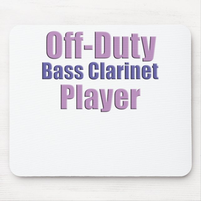 bass clarinet player mouse pad (Front)