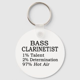 Bass Clarinetist Hot Air Key Ring