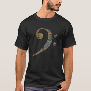 Bass Clef Bass Key For Bass Guitar Musicians T-Shirt
