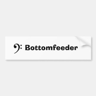bass clef, Bottomfeeder Bumper Sticker