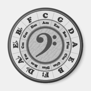 Bass Clef Circle of Fifths Magnet