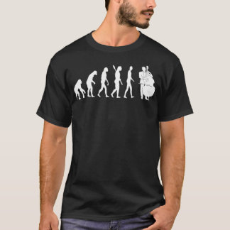Bass Clef Double Bass Player Bass Guitarist Evolut T-Shirt