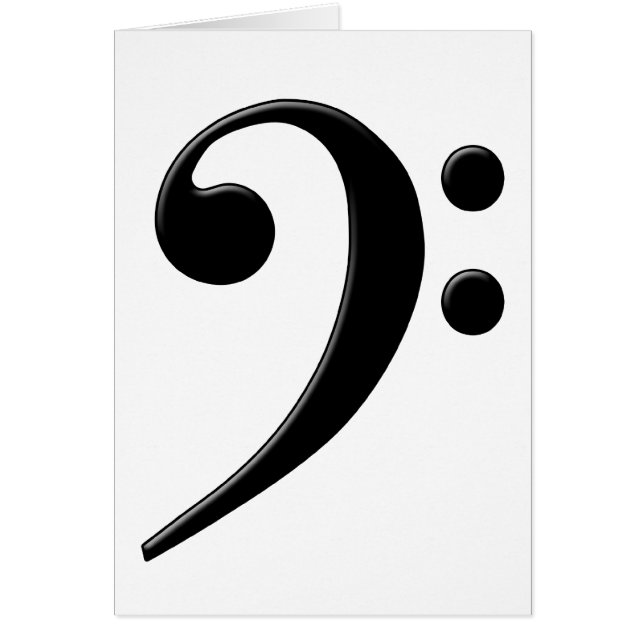 Bass Clef - F Clef Music Symbol (Front)