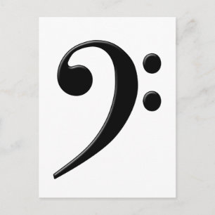 Bass Clef - F Clef Music Symbol Postcard