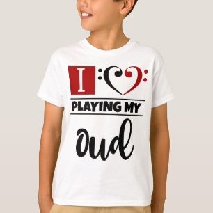 Bass Clef Heart I Love Playing My Oud T-Shirt
