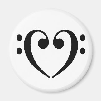 Bass Clef Heart Magnet