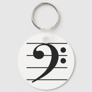 Bass Clef Key Chain