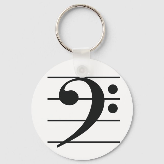 Bass Clef Key Chain (Front)