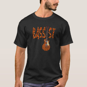 Bass Clef Leopard Bass Guitar Bassist Bass Guitari T-Shirt