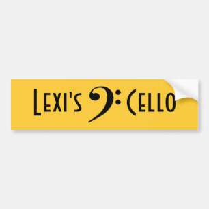 bass clef, Lexi's      Cello Bumper Sticker
