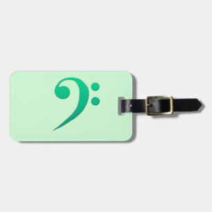 bass clef luggage tag