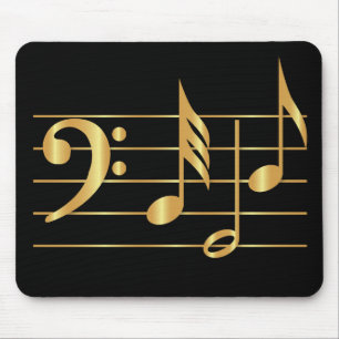 Bass clef mouse pad