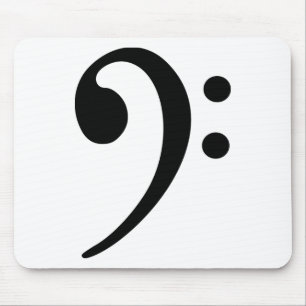 Bass clef mouse pad
