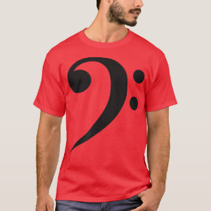 Bass Clef Music  Bassists Bass Players Black on Bl T-Shirt