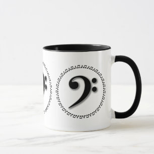 Bass Clef Music Note Design Mug