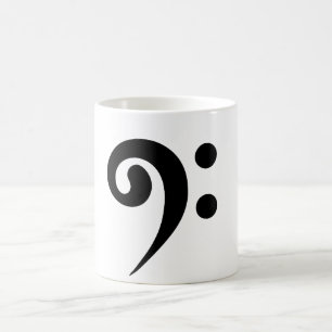 Bass Clef Music Notes Coffee Mug