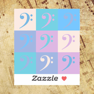 Bass Clef Music Pattern Pastel