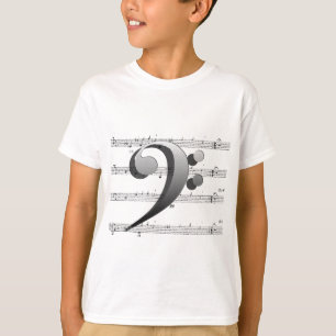 Bass Clef Music Shirts and Clothing