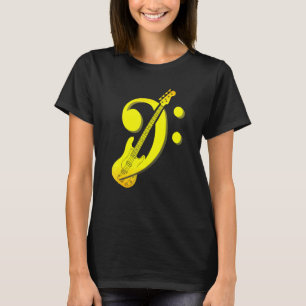 Bass Clef Musical Instrument Bassist Rock Music Ba T-Shirt