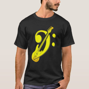 Bass Clef Musical Instrument Bassist Rock Music Ba T-Shirt