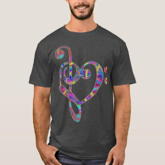 Bass Clef Musician Valentines Day Gifts Treble T-Shirt