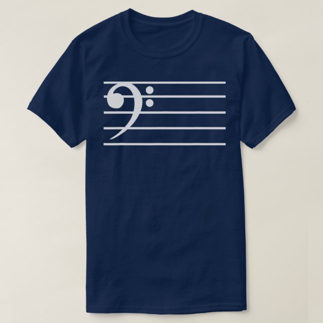 Bass clef note  T-Shirt (Design Front)