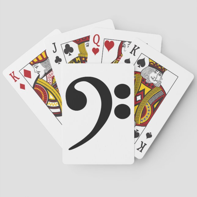 Bass Clef Playing Cards (Back)