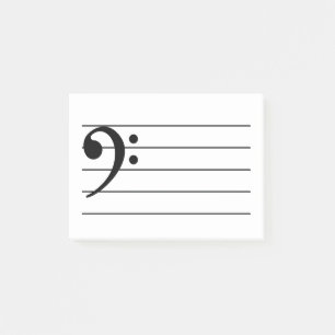 Bass Clef Post-it Notes