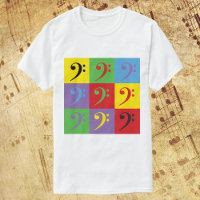 Bass Clef Rainbow Music Pattern
