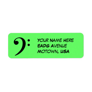 Bass Clef Return Address Label